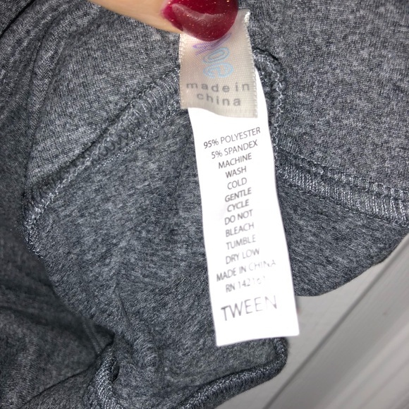 Tween LLR LulaRoe gray leggings - Picture 2 of 2